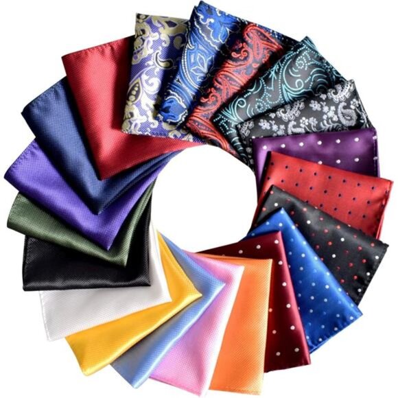 Pocket Squares for Men 20 Pack Mens Pocket Squares handkerchiefs Set - Picture 1 of 8